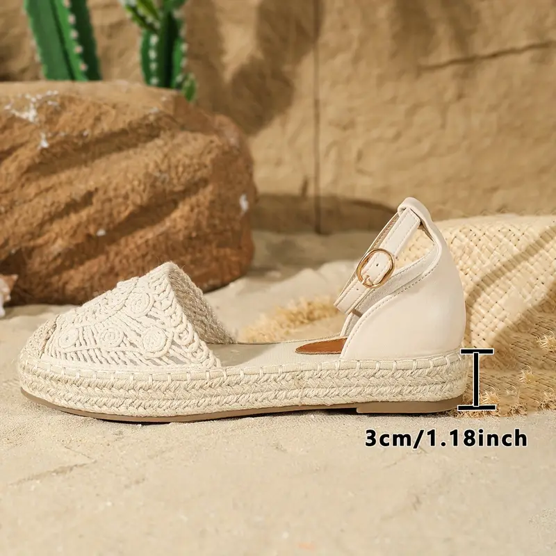 women s summer espadrille sandals closed toe ankle strap details 3