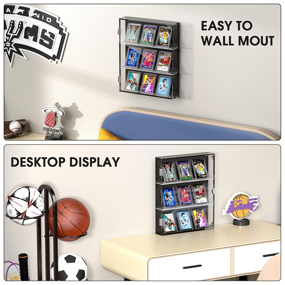 acrylic baseball card display case uv protection clear wall - Temu