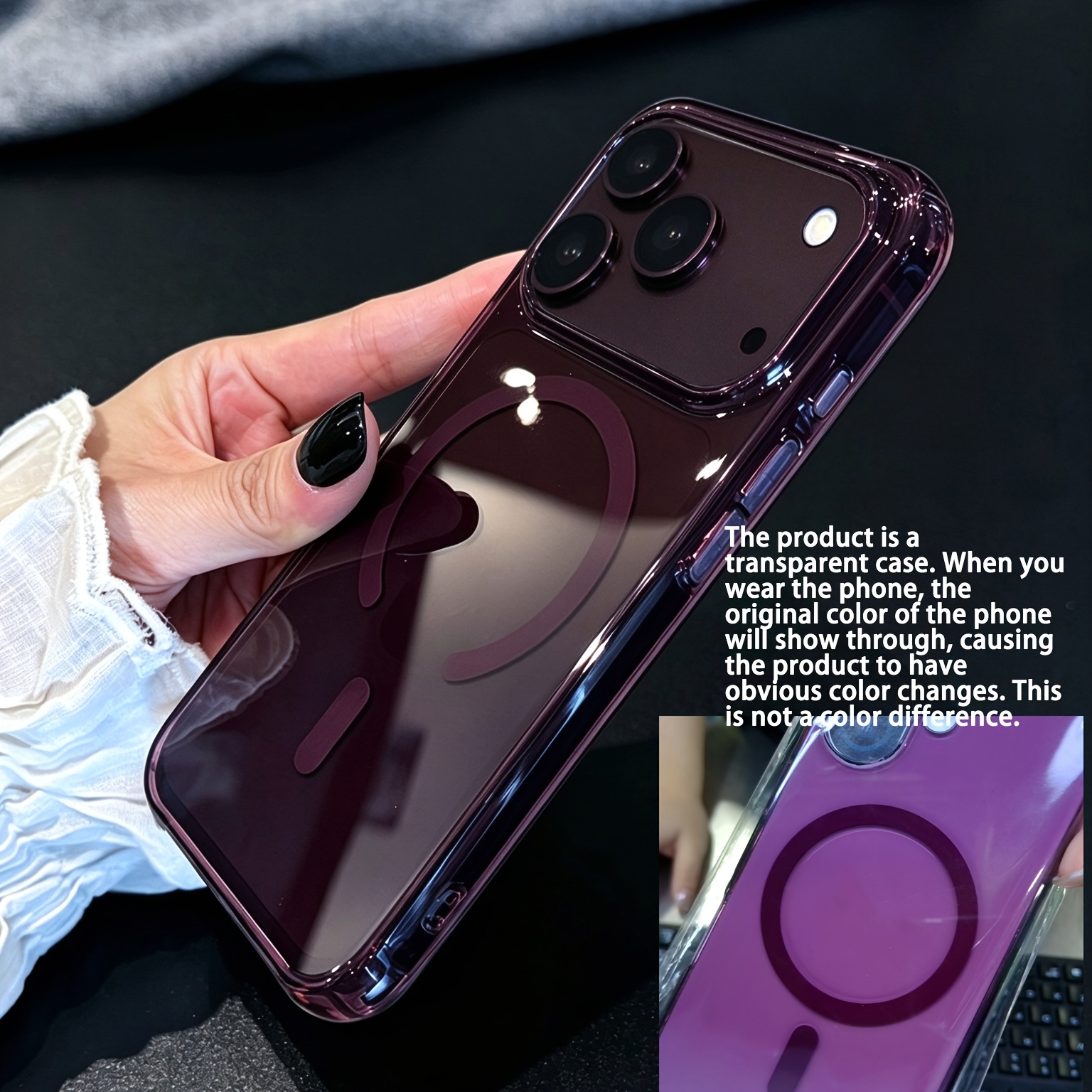 TEMU Чохол для телефону - Преміум, сумісний з iPhone 18 Pro Max, 18 Pro та 17 Pro, прозорий повнорозмірний TPU протиударний м'який чохол,