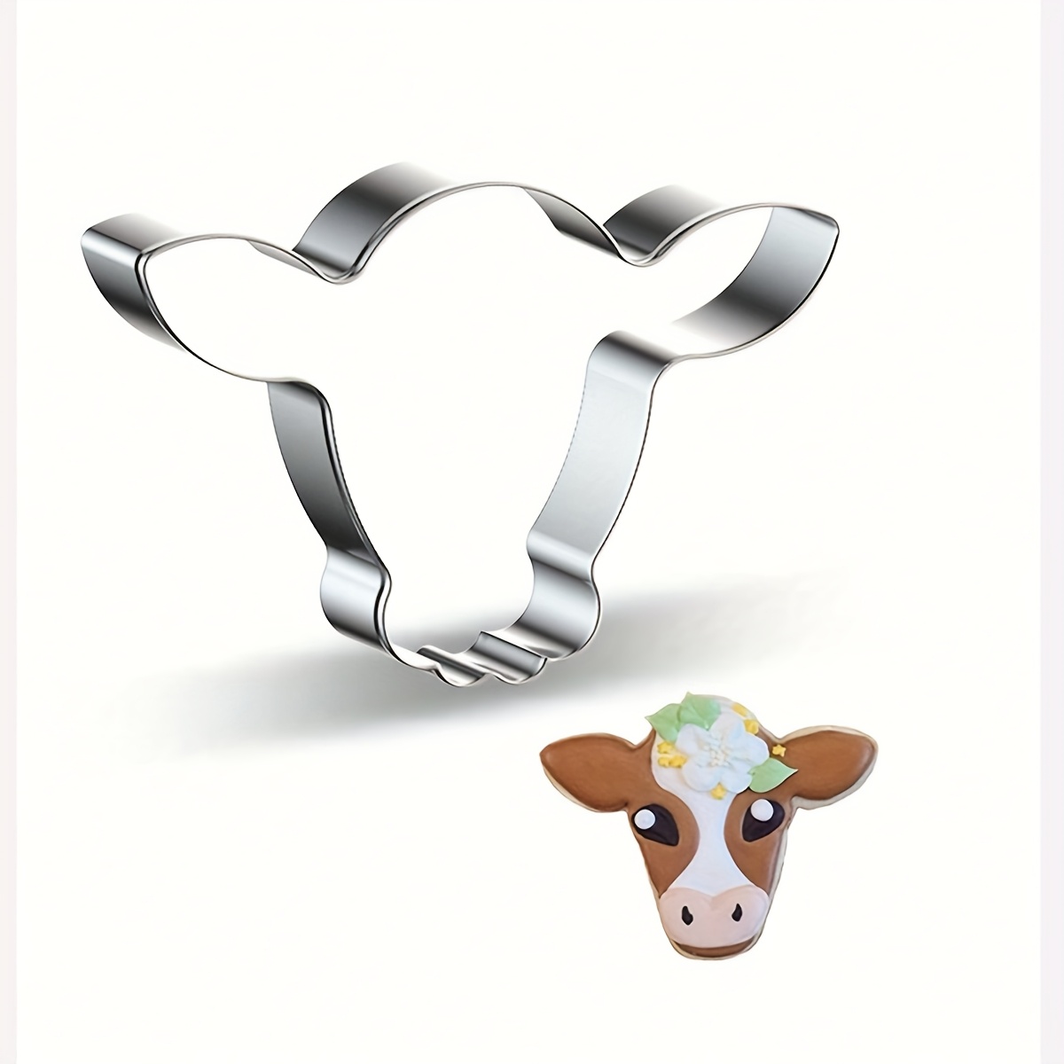 Image of Stainless Steel Cookie Cutters Cow Series, Garden Tools, And Baking Molds, 1pc.
