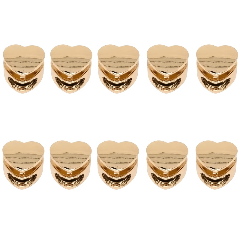 TEMU 10 pezzi 18 mm Serrature a molla a forma di cuore in di , chiusure a molla multicolore, clip a elastiche regolabili per cucito, artigianato,