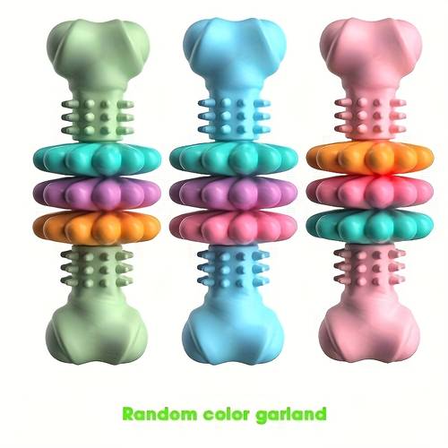 durable dog chew toy suitable for small and medium sized dogs to clean teeth and train chewing habits teething chew toy for dogs interactive toy for pet interaction a companion toy to relieve boredom and self entertainment for dogs petal color
