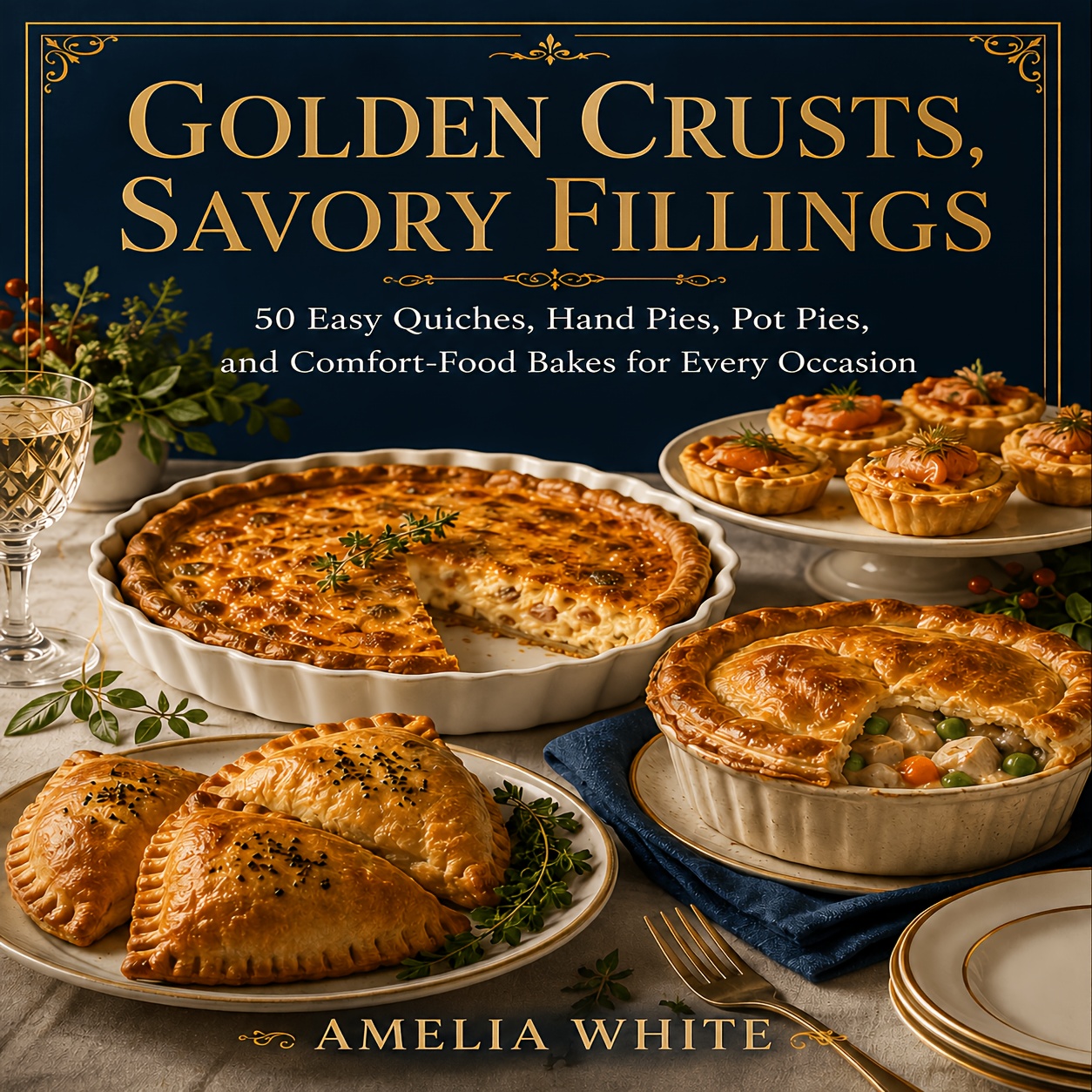 TEMU Golden, Flaky Crusts And Savory Fillings: 50 Simple Recipes For Quiches, Hand Pies, Baked Pies, And Heartwarming Baked Goods Perfect For Any