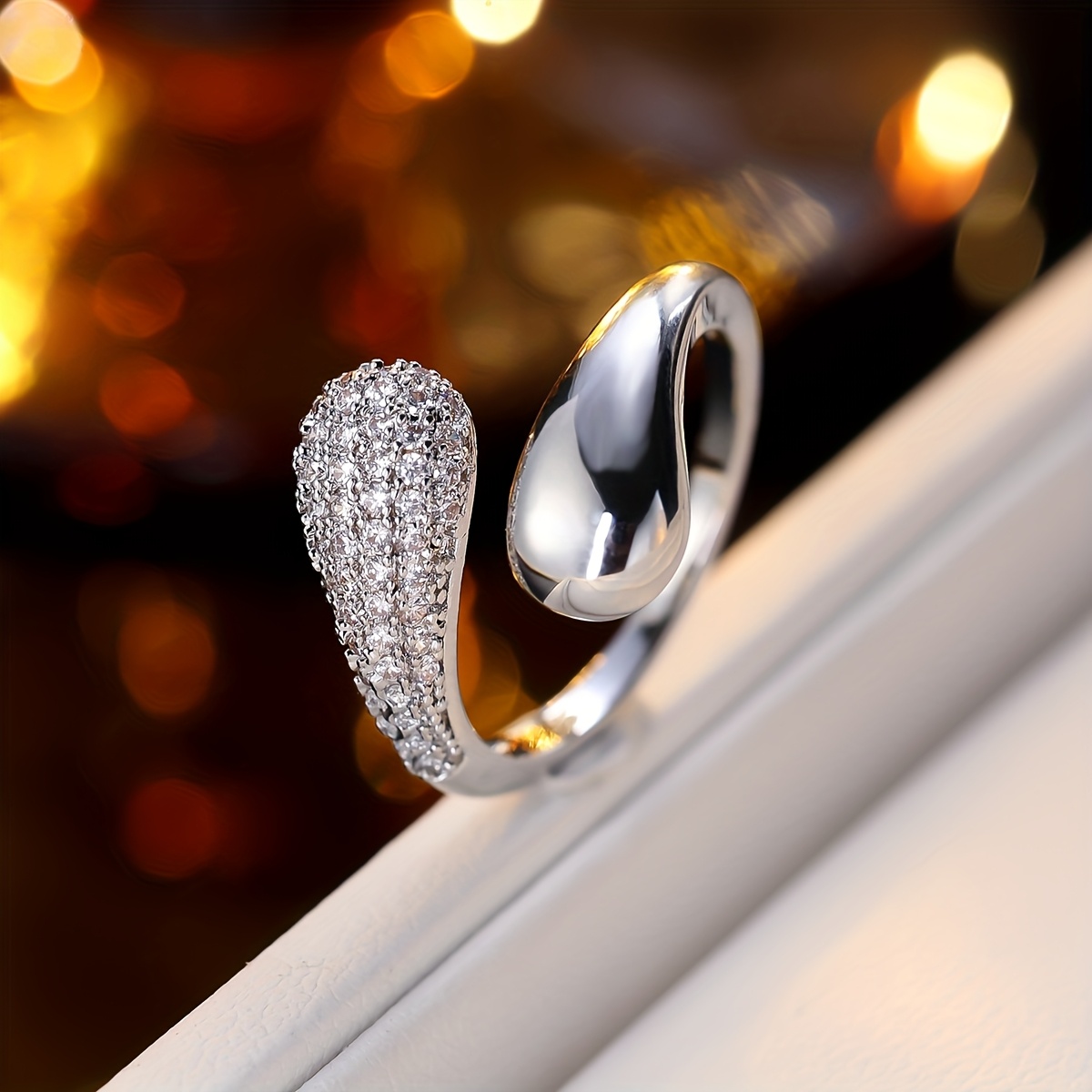 Women's Double-Sided Open Ring, Stylish and Elegant