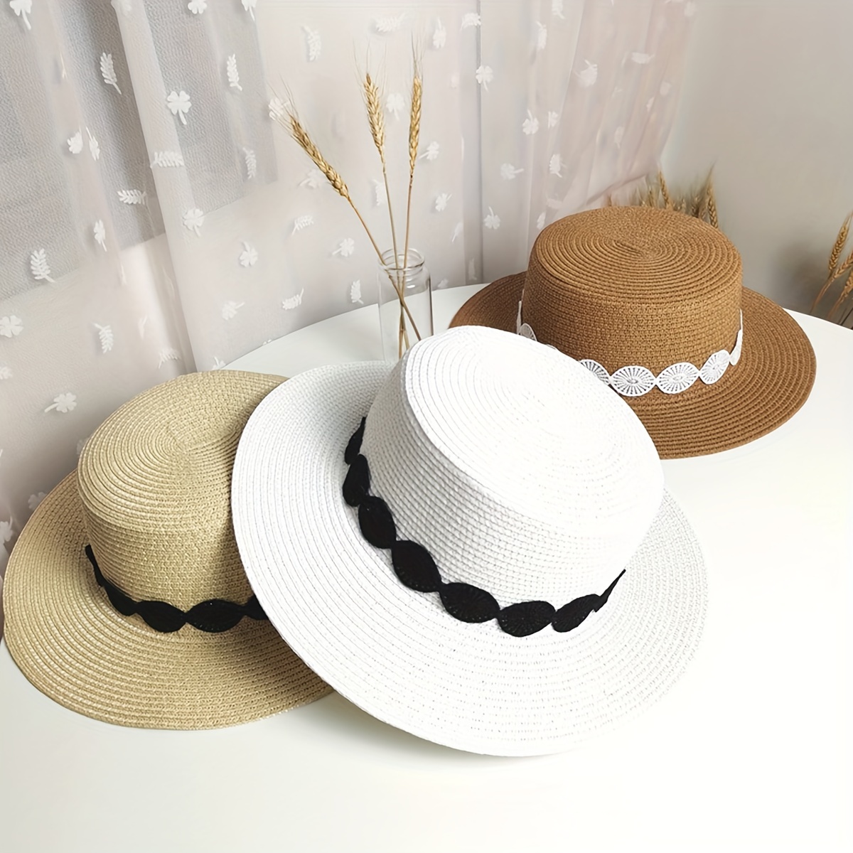 Short Brim Breathable Sun Hat Elegant French Style Fedora - Temu