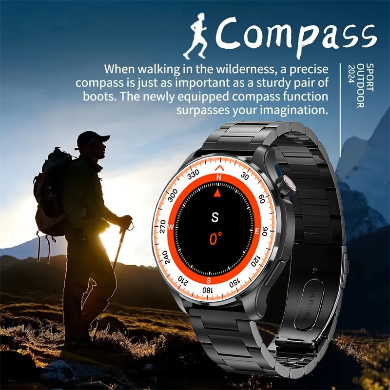 Smart Watch 1.53-inch AMOLED Screen Smartwatch, Supports Wireless Calling, Music Playback, Multiple Sports Modes, GPS Exercise Tracking, Fitness_voghion.com