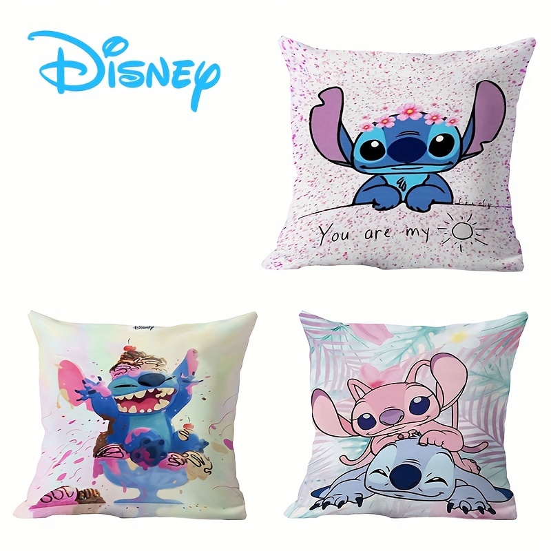 

Disney Plush Pillowcase - Cute Cartoon Sleeping Cover With Zipper Closure, Perfect For Bedroom, Couch, Dorm Decor - Hand Washable Polyester