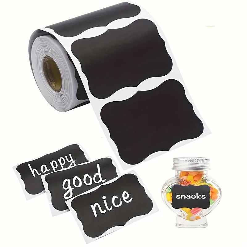 

120-pack Waterproof Reusable Chalkboard Labels With Liquid Chalk Marker, Pvc Plain Sticker Tags For Jars, Party Favors, Wedding Gifts, Storage Bins, Halloween Decorations, Adhesive Label Set