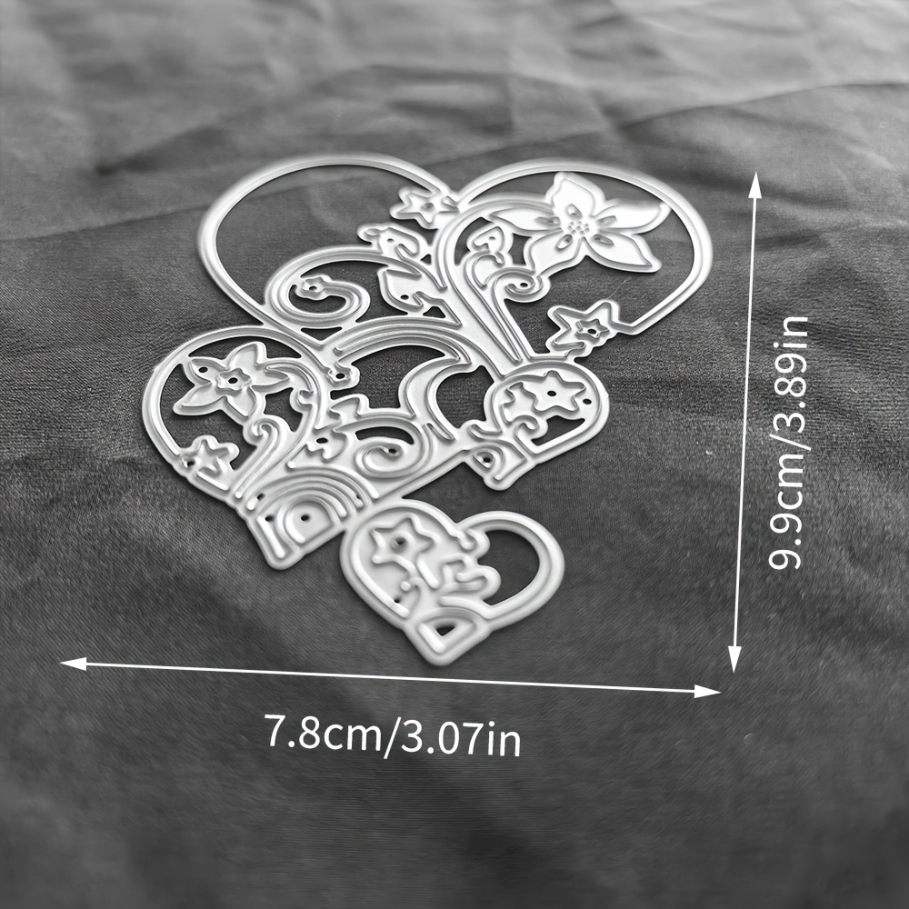 TEMU 1pc Creativity Love Metal Cutting Die For Scrapbooking And Crafting, Embossing Template, And Handmade Card And Gift Card Making Tool