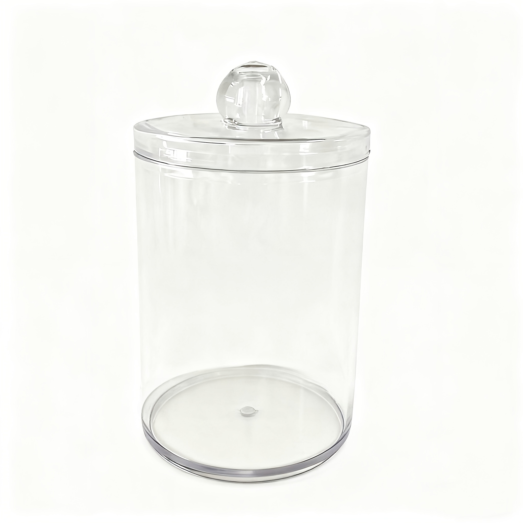 Image of Transparent Acrylic Swab And Toothpick Storage Box - A Clear Cosmetic Organizer For Bathroom Additions, A Makeup Storage Box For Balls, Swabs, And Dental Floss - A Storage Solution For The Restroom