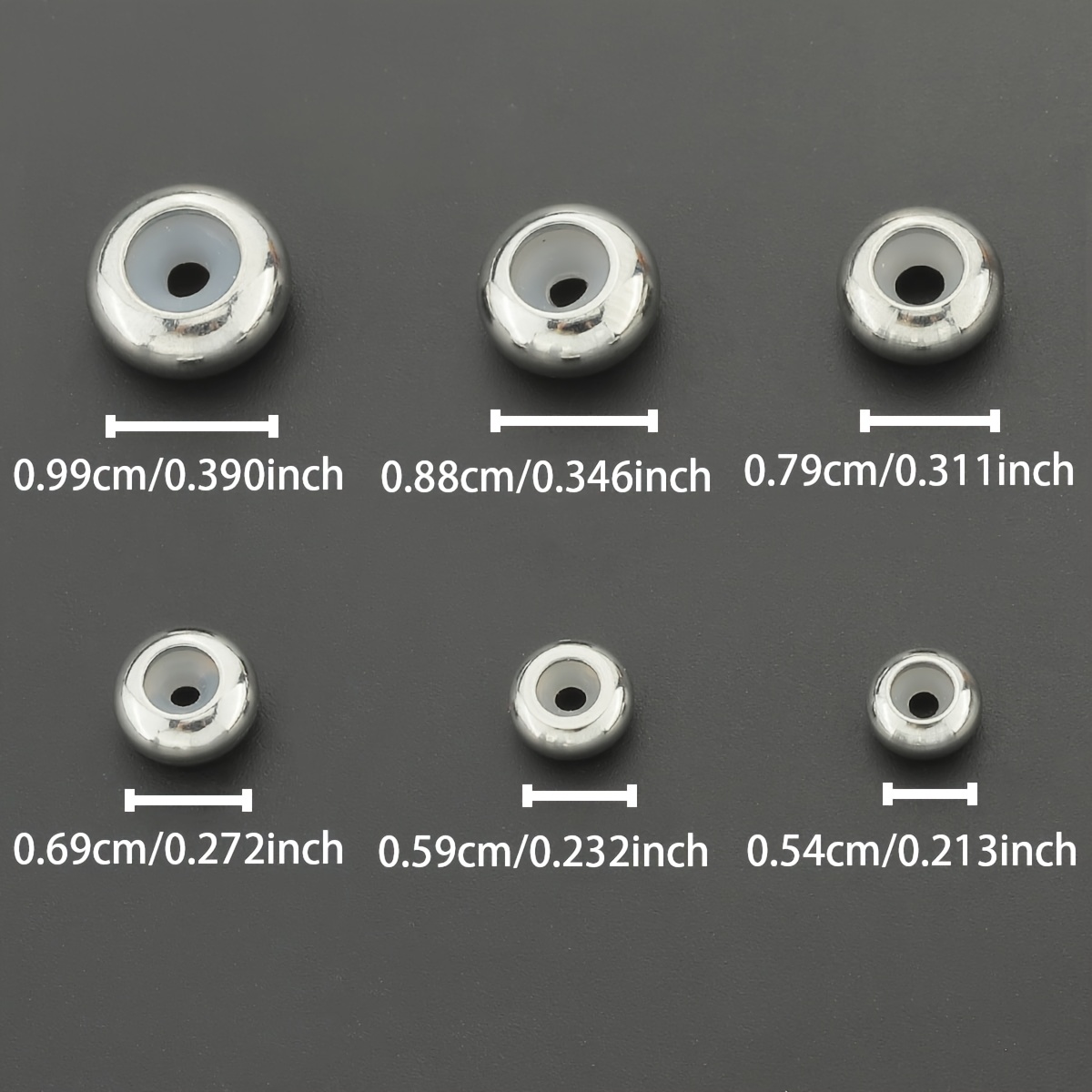 10pcs Stainless Steel Positioning Spacer Beads for DIY Projects