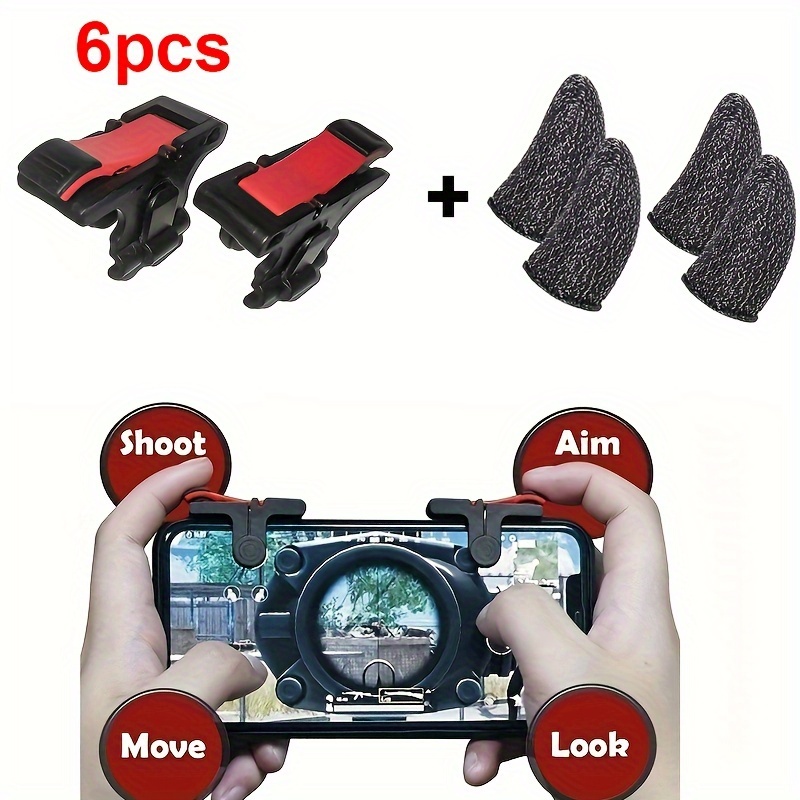 6pcs/set Touch Screen Thumbs Finger Sleeve: Improve Your With Smartphone Game Shooter Controller!