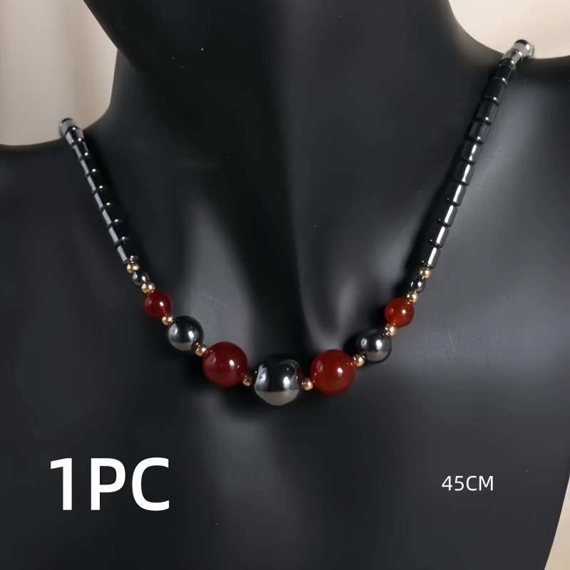 TEMU 【テラヘルツストーン ネックレス】安定感深みのある高品質、肩掛け、友人へのギフト、年配の方へのギフト、男女兼用、自分への最高のギフト