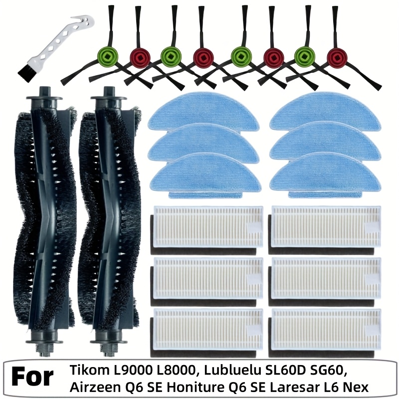 Image of 23pcs Robot Vacuum Accessories Kit, For Tikom L8000, Lubluelu Sl60d Sg60, Q6 Se Honiture Q6 Se Laresar L6 Nex