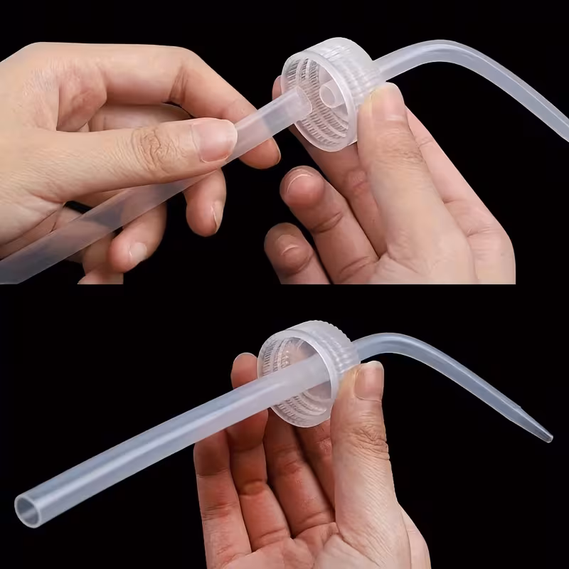 6pcs laboratory wash bottles squeeze type cleaning bottles with curved nozzles transparent 250 ml cleaning bottles soft and flexible laboratory squeeze bottles narrow mouth with clear measurement scales details 3