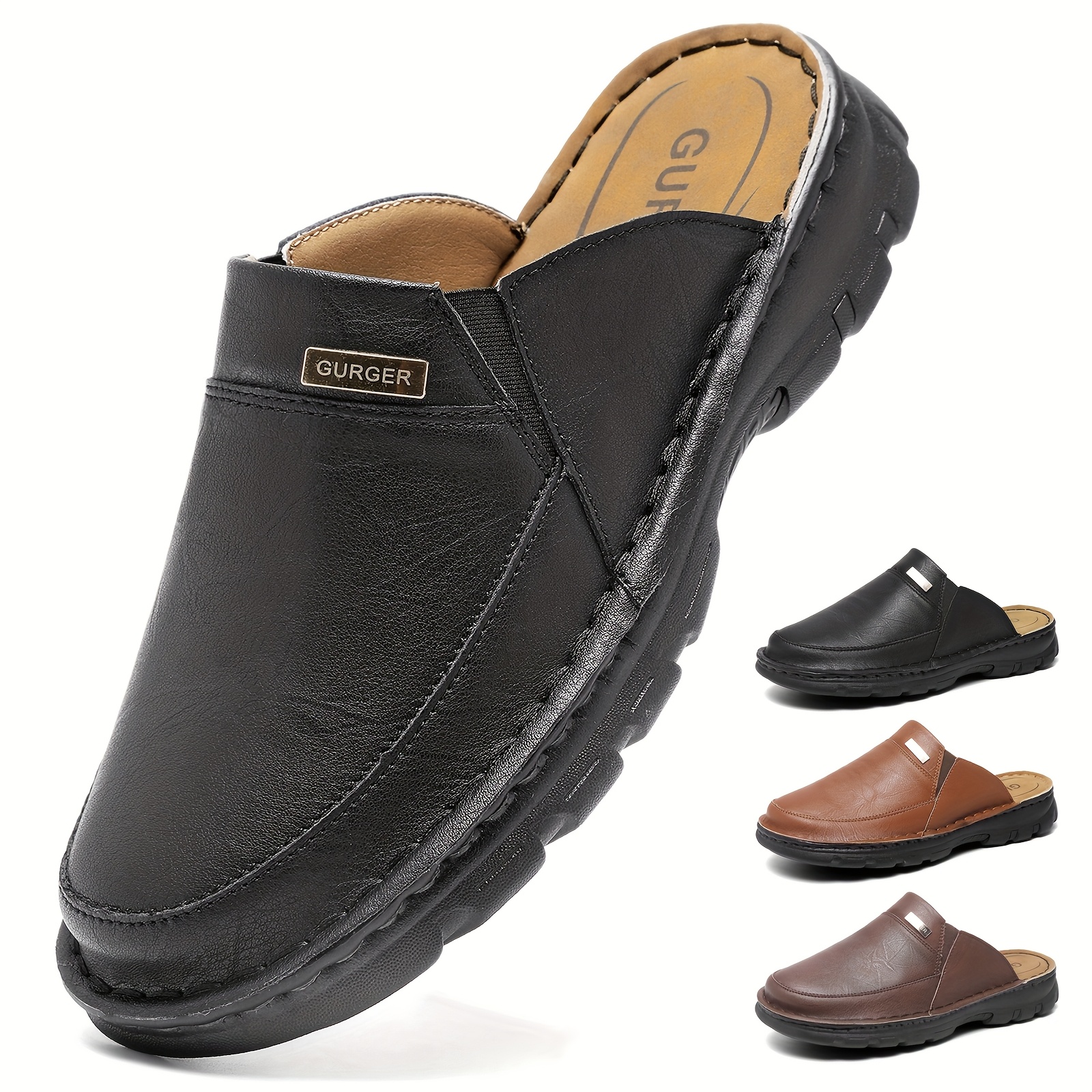 mens mules clogs breathable slip sandals closed toe summer  display picture 1