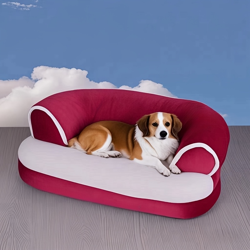 1pc cozy plush pet sofa bed warm     recliner with removable polyester cushion black   for extra small to large breeds   indoor relaxation pet relaxation spot stylish dog recliner soft cushioned sofa Product details 6