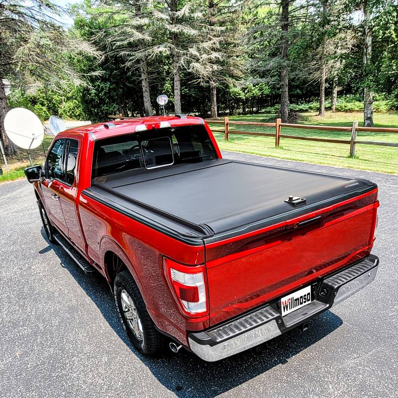 TOPSUN FRP Low Profile Hard Tonneau Cover For 2015-2025 Ford F-150 5.5' Bed