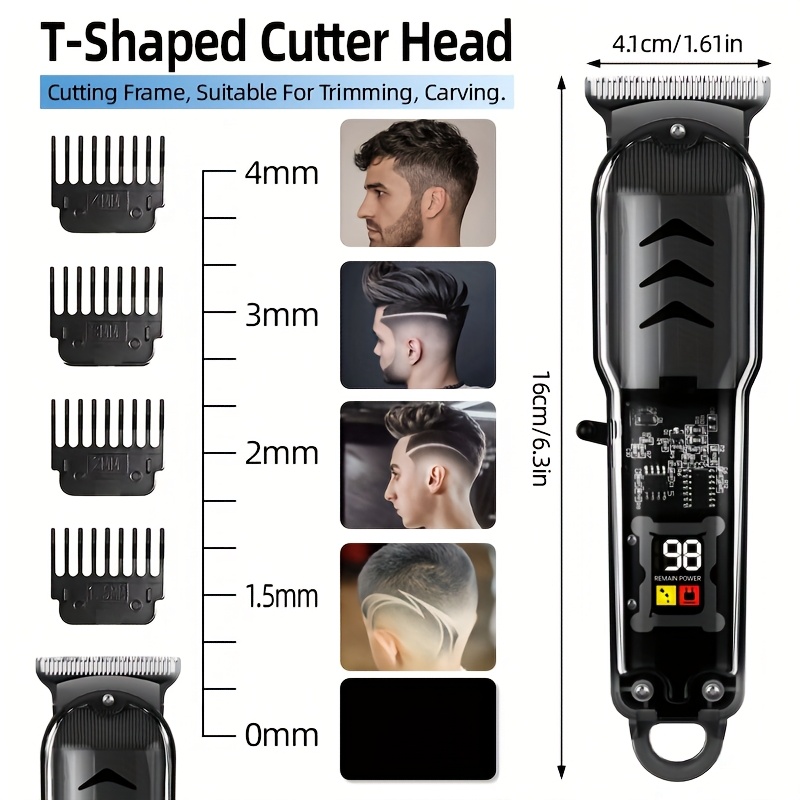 Men'S Professional Hair Clippers, a Set of Professional Hair Scissors And Trimmers, Cordless Hair Clippers for Men, Suitable for Barbering Kits.