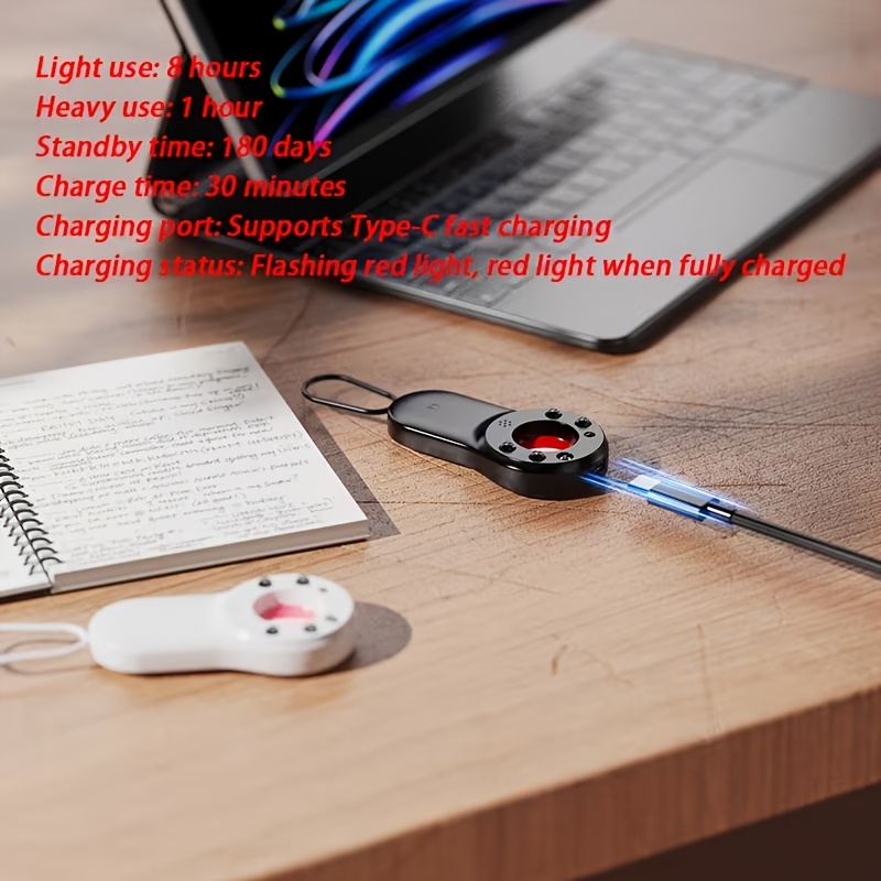 portable multifunctional infrared anti   camera detector with alarm five   vibrating and continuous buzzer alert usb charging suitable for travel hotels cars and dressing rooms ideal   camera detection gift for girlfriend   Product details 5