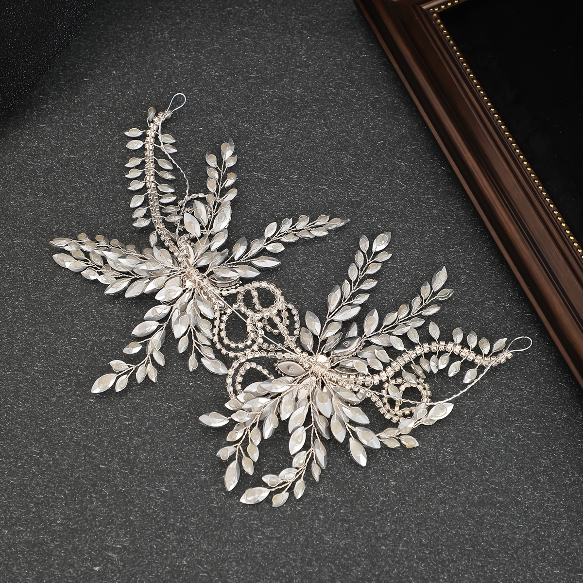 Light Eyelet Rhinestone Bridal Headpiece Additions