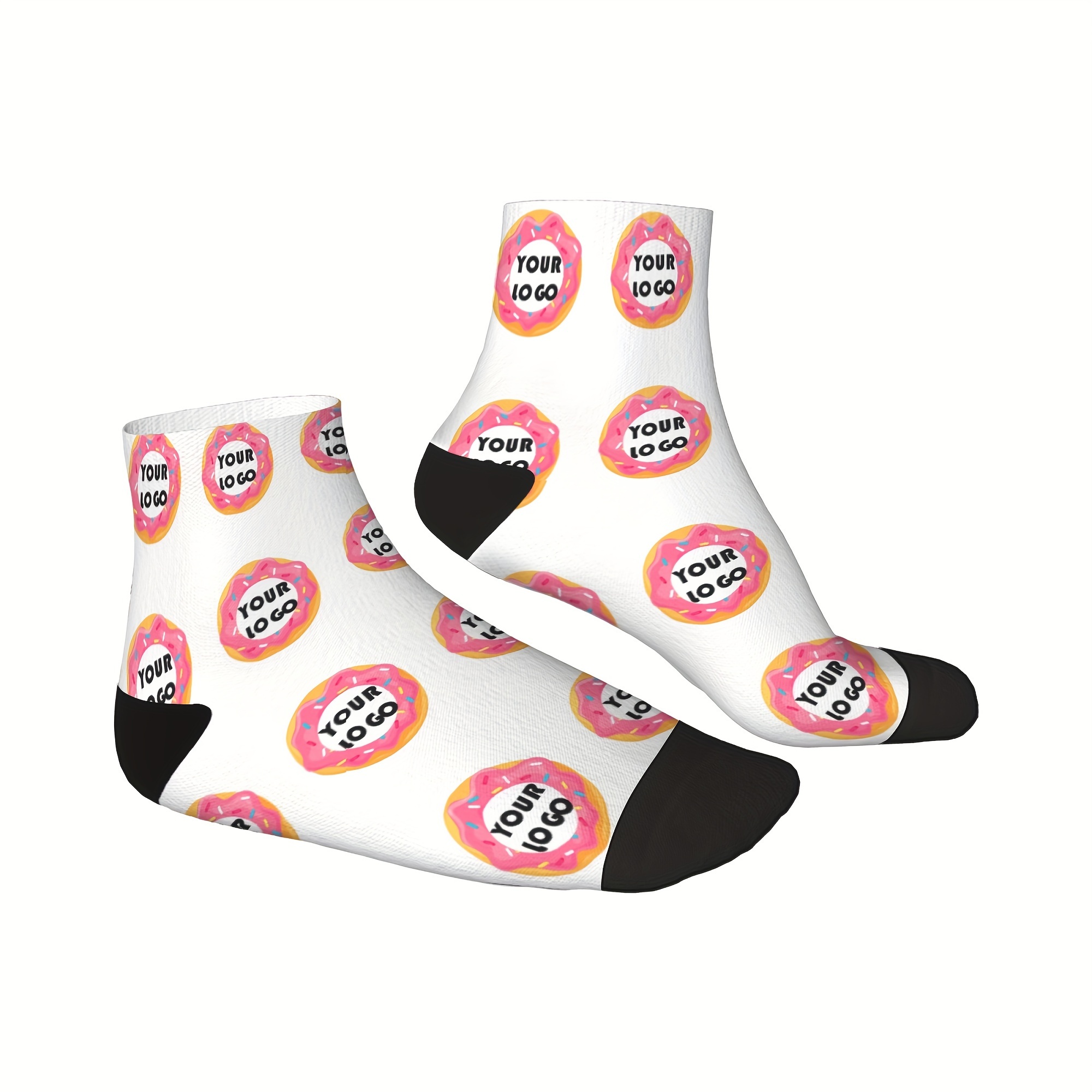 TEMU Calcetines tobilleros personalizados con diseños personalizados, opciones de logotipos y varios colores disponibles para empresas, escuelas y