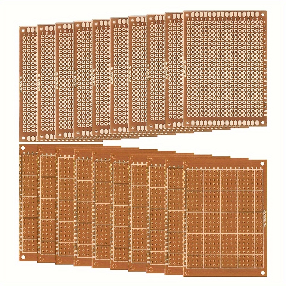 

Iic Serial Copper , 10-pack 5x7cm Single-sided Pcb Prototype Board, Universal Breadboard For Diy Soldering And Electronic Project