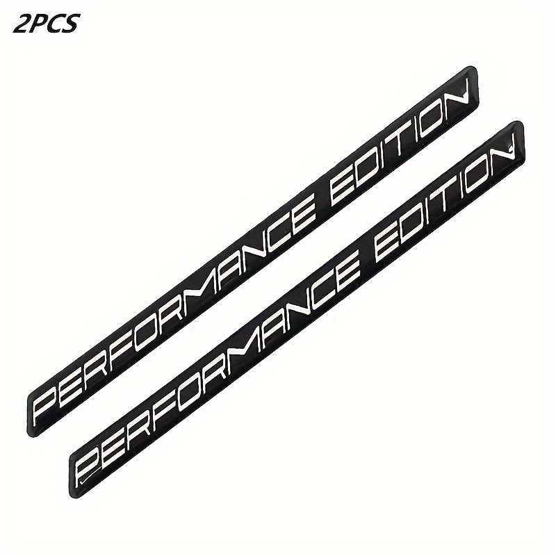 2pcs Performance Edition Emblem Sticker Badge Edition Decal Car Black For Car Motorcycle Truck Bike Suv