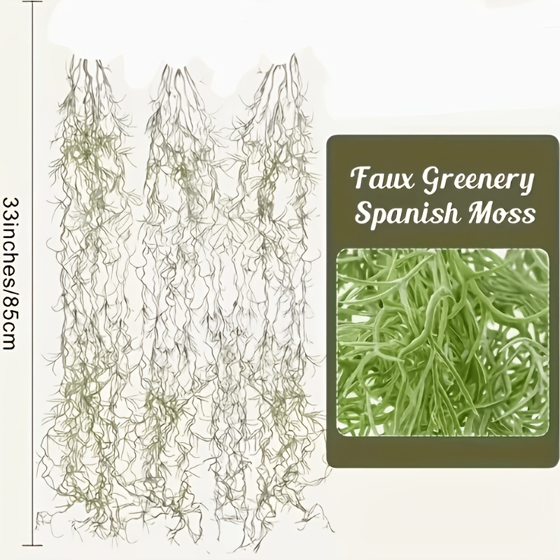TEMU 25pcs Artificial Spanish Moss Plastic Snapdragon Faux Greenery Hanging Rings For Home And Garden Decor, Handmade Potted Plants, Christmas Tree