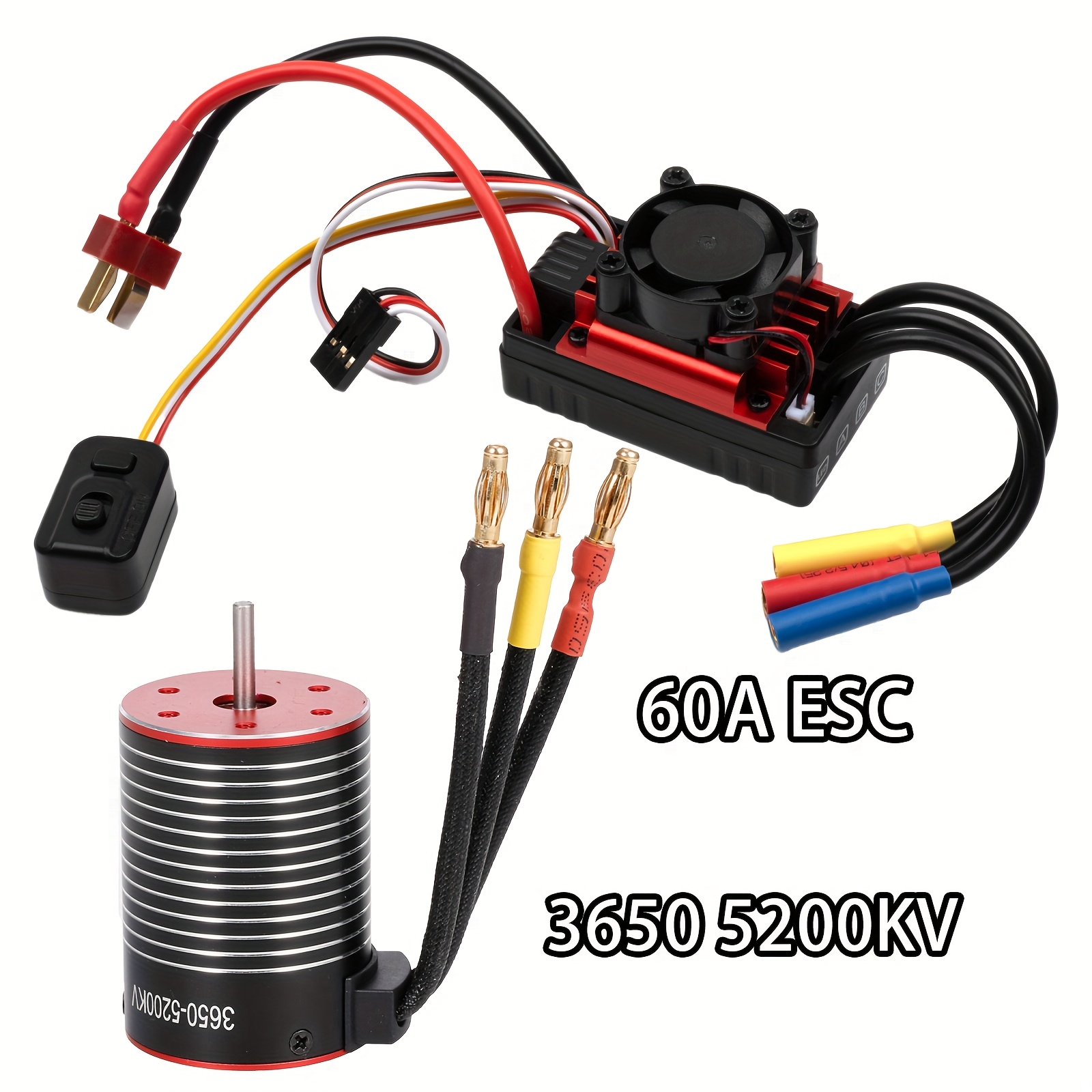 Kit Combo RC Brushless - DILWE - Moteur 3650 4300KV - ESC 60A - Étanche - Haute performance