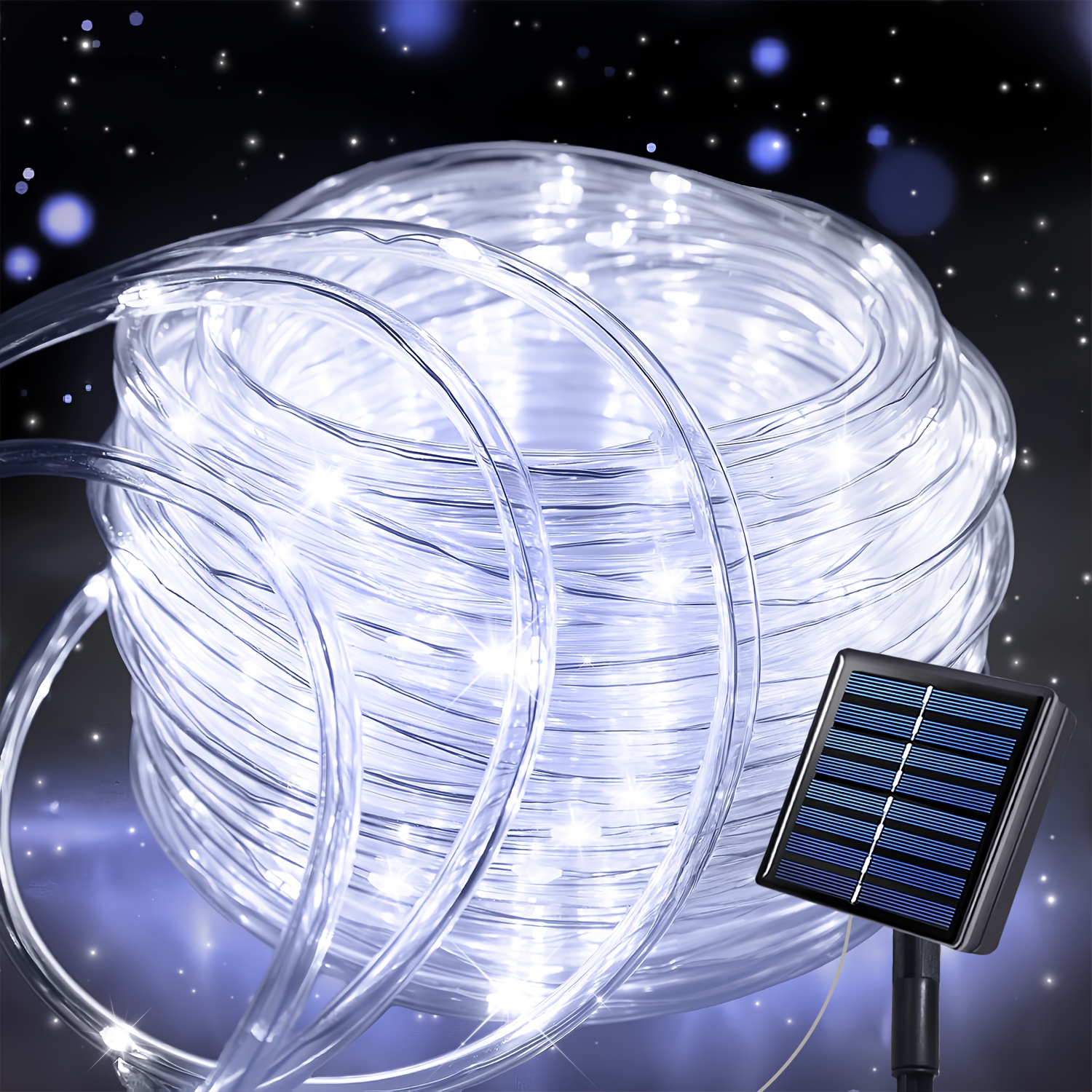 1 kom led solarnih svjetala za vrtno crijevo s 8 načina  ,   vanjska/unutarnja svjetla s daljinskim upravljačem, solarno napajanje (300/200/100/50 led) - za bazen, zabavu, vjenčanje, božić, ogradu, solarna svjetla za van, solarna svjetla za vanjsku upotrebu