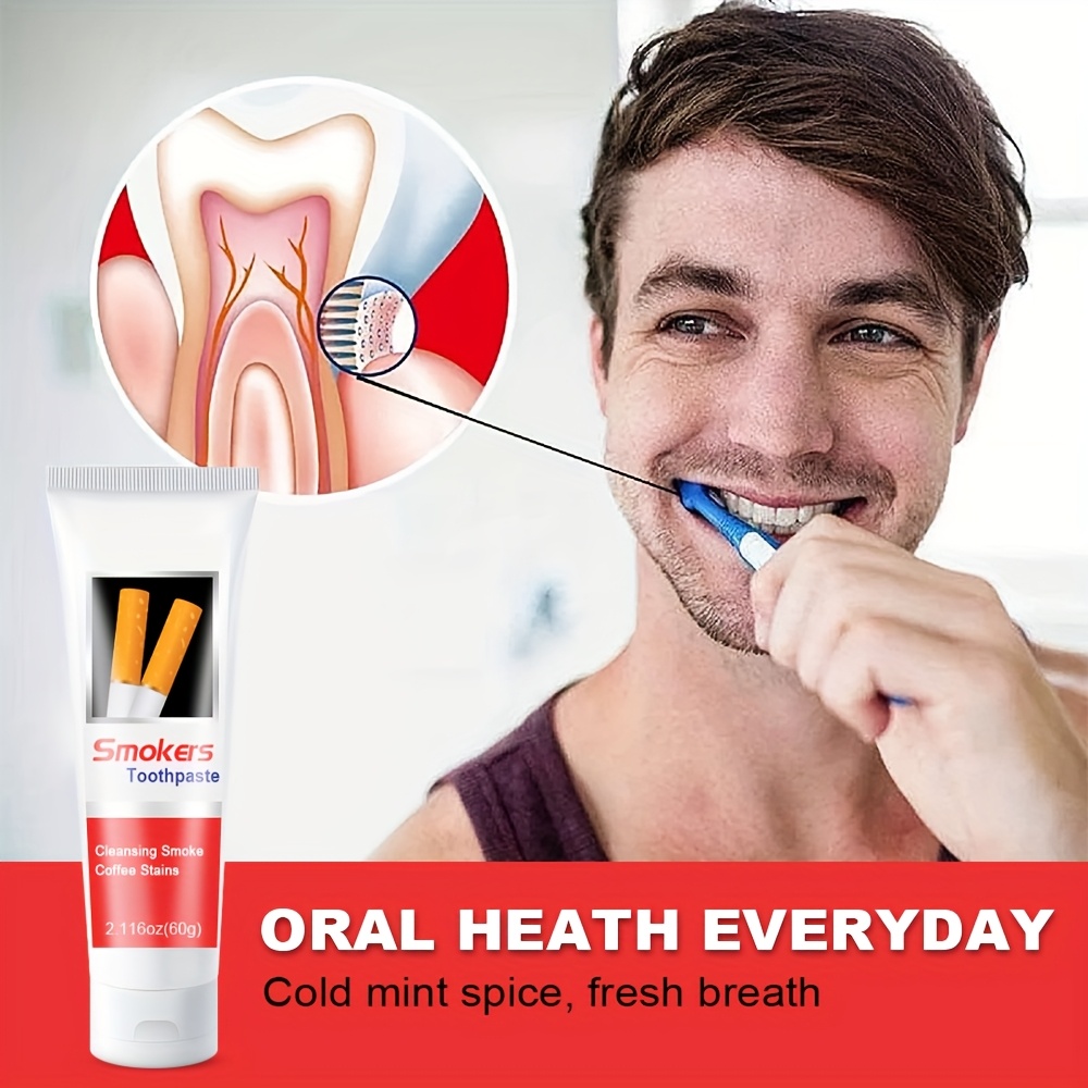 Toothpaste for Smokers with Yellow Teeth and Cigarette Stains - Deeply Clean the Teeth and Oral Cavity, Bring a Long-Lasting Refreshing Feeling