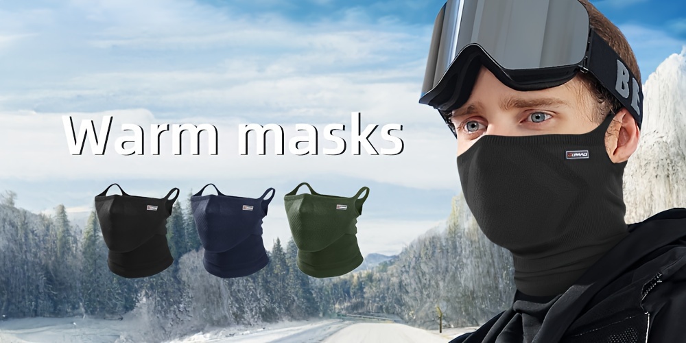 1pc Knitted Breathable Half Face Mask, Sun Protection Moisture Wicking Reusable Face Mask Neck Gaiter for Cycling Motorcycling Skiing Snowboarding Outdoor Sports details 0