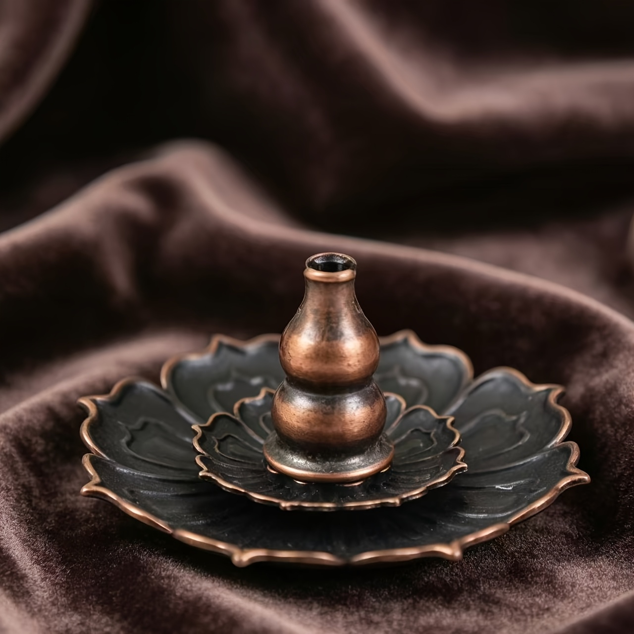 TEMU Juego de portavelas de incienso Lotus de lujo , de que realza el sabor, diseño zen estético chino, se puede colocar en del despacho de de té, el