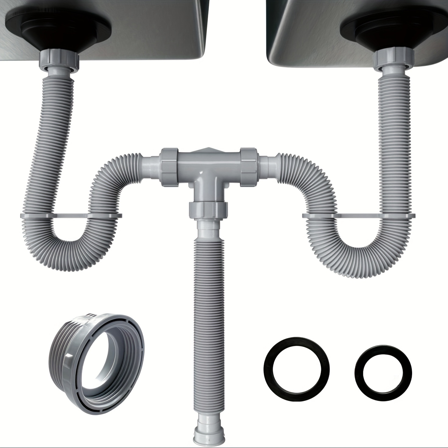 

Set, 1-1/2 , Drain Hose Kit, Plastic , Tees, Elbows, And Strainers, For 9.6-30 (24-76cm)