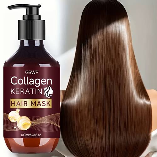 gswp 7 in 1 collagen hair mask enriched with keratin and castor oil provides hydration and controls frizz resulting in smooth and hair lightweight formula that leaves no residue for all hair types ideal for presents