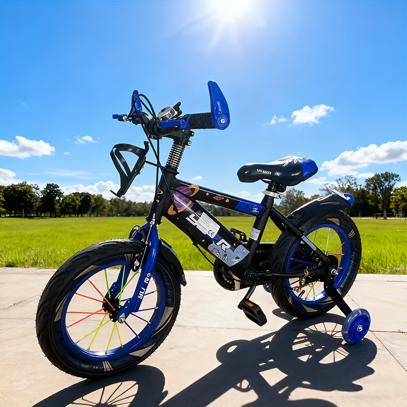 kids all terrain bicycle with training wheels water bottle holder sturdy frame adjustable seat handlebars 14 wheels 8400 lbs capacity Product details 0