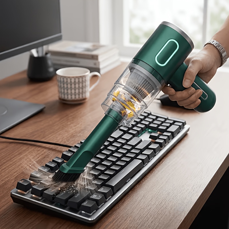 TEMU Car Vacuum Cleaner, Portable Handheld Vacuum Cleaner, Powerful Cyclone 8kpa Suction, 2000*2 Super Large Battery Capacity, Suitable For Car