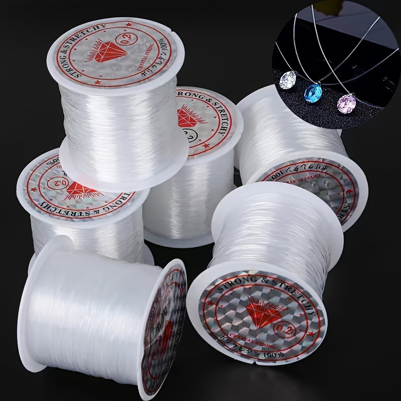 1pc Diy Beading Material - Clear Crystal Fishing Line, Elastic Nylon Cord,  Beading String And Thread