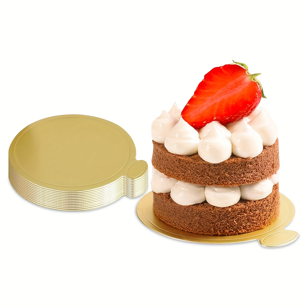 Planches à gâteau de 25,4 cm Base de gâteau Rondes en carton Cercles  Plateau à gâteau festonné doré (paquet de 30) 25,4 cm 