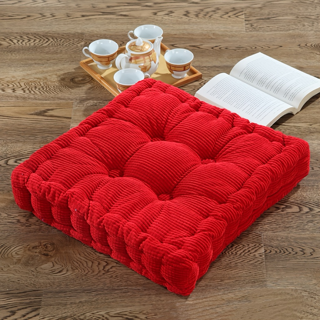 TEMU 1pc (1 Square Or 1 Circular) Of Comfortable And Soft Plush Floor Cushions, With A Easy And , Suitable For Use In Restaurants, Living Rooms, And