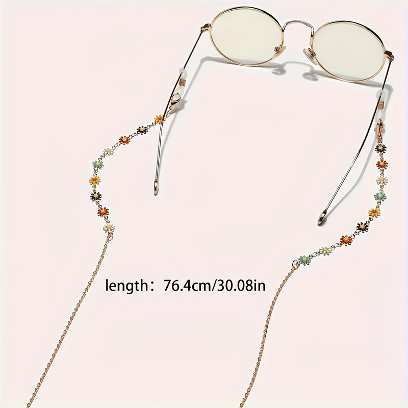 E-shop ., Sommer Minimalistisches Hochwertiges Design, Bunte Gänseblümchen-Brillenkette-Anhänger, Brillenkette, Maskenkette, Urlaubsgeschenk,