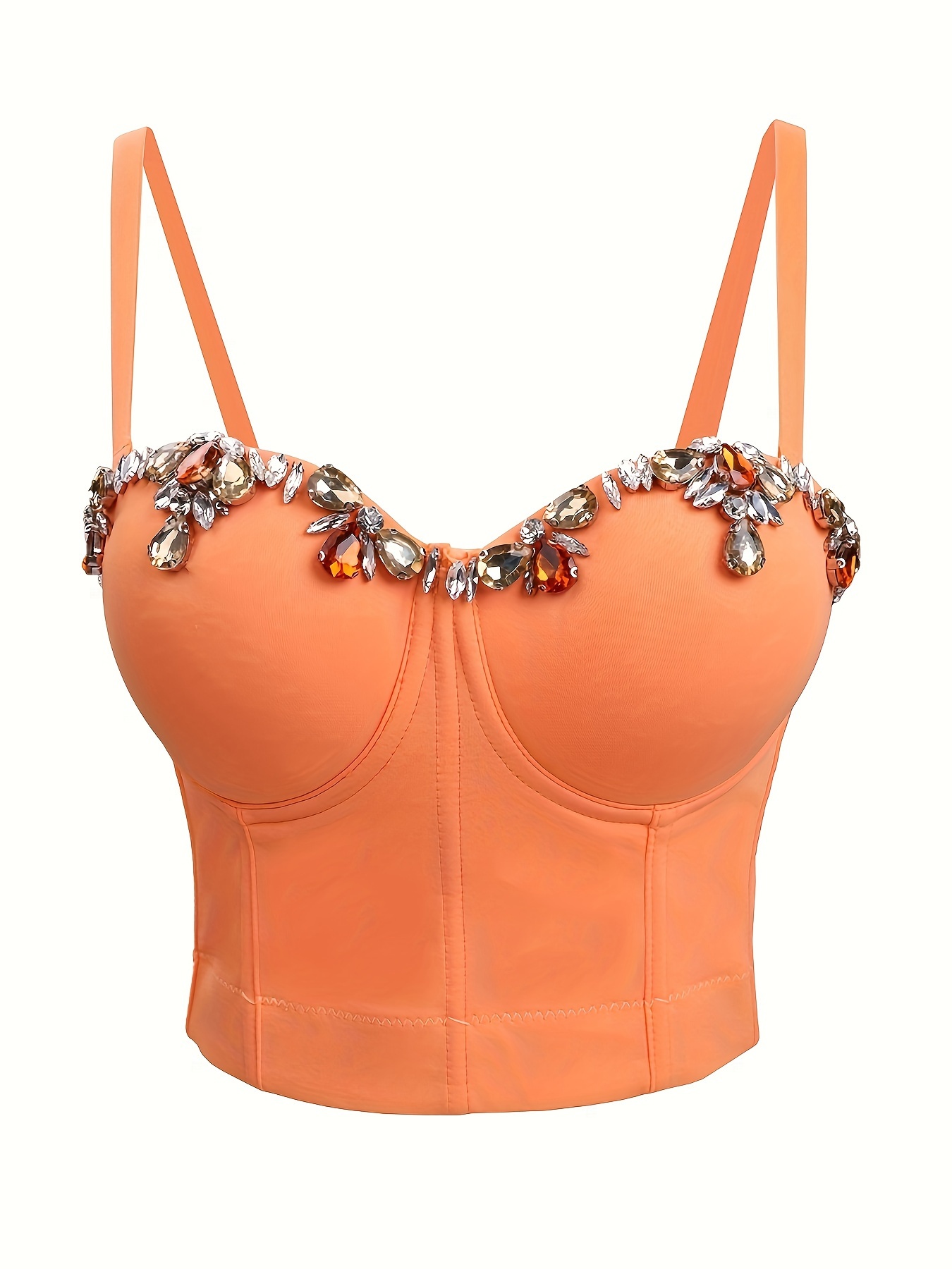 women's sexy cropped bustier top acrylic - Temu