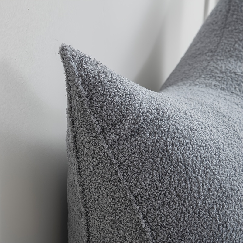 1pc   adult teddy velvet triangular backrest pillow hand washable multipurpose reading cushion with zipper closure   woven polyester fabric no battery needed 300 350g details 7