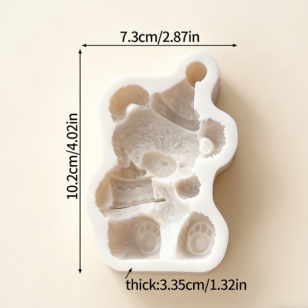 TEMU Moule en silicone de Fête, Moule à résine, Convient pour la fabrication de savon, de plâtre, de pâte polymère et de résine, Moules de bricolage,