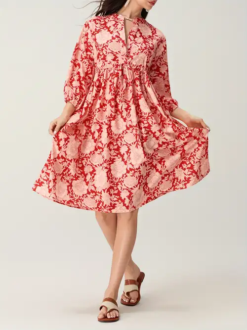 elegant maroon maternity lace dress sophisticated 3 4 sleeve - Temu elegant maroon maternity lace dress sophisticated 3 4 sleeve - Temu