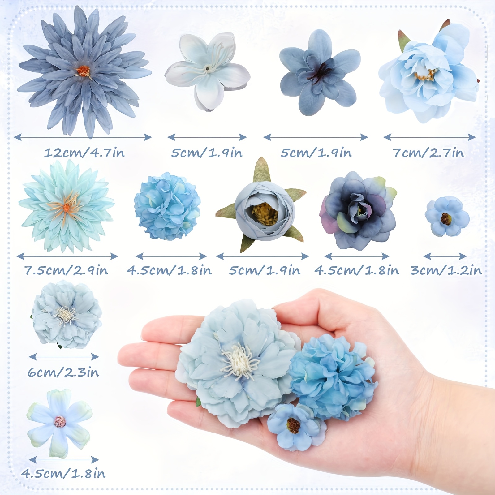 20/40 stck sortierte knstliche blumenkpfe mini - Temu Germany
