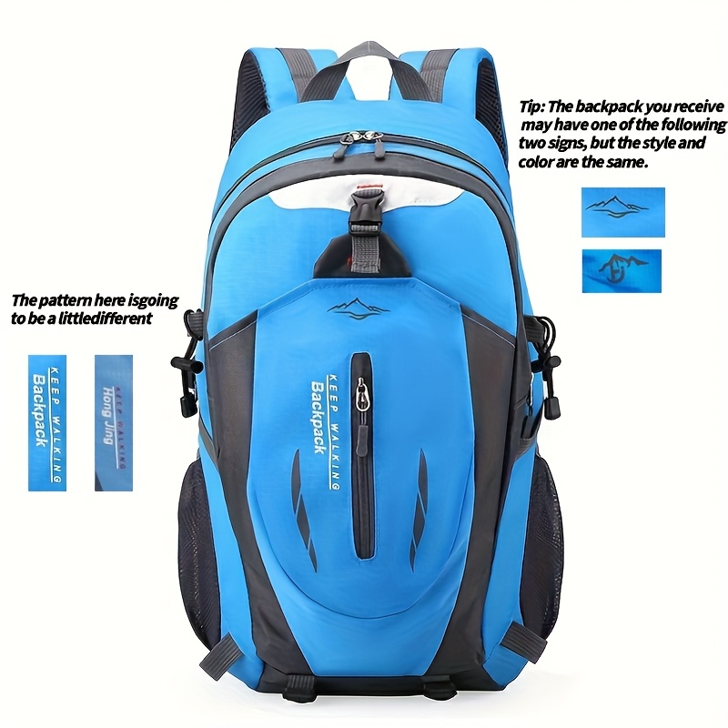 10.57gal Travel Backpack, Nylon Casual Rucksack, Suitable For Hiking, Trekking, And Mountaineering, Adjustable Shoulder Straps, With Laptop Compartment