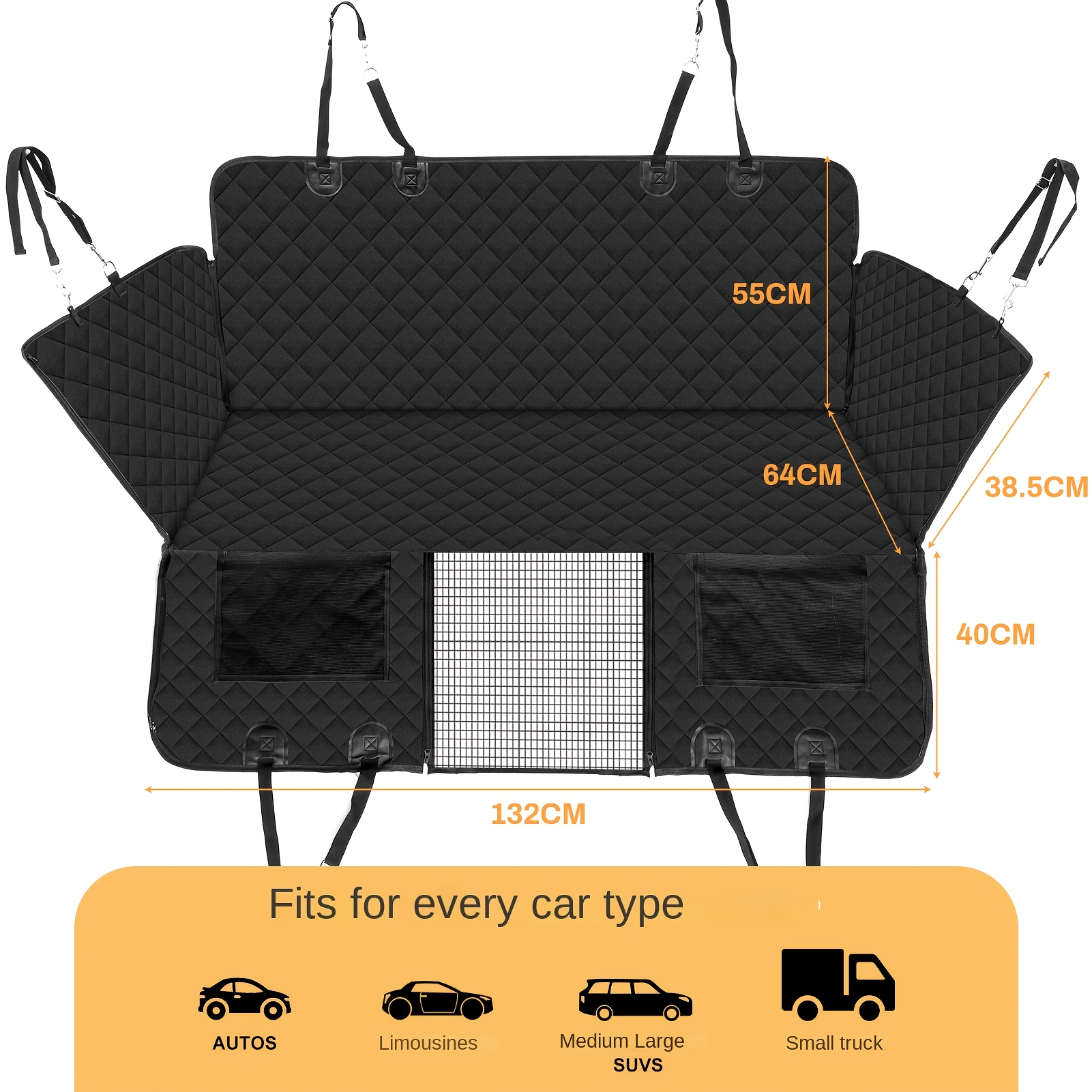 TEMU A Durable, Car Mat For Pets Black And Heavy-duty. The Board Requires A Cover
