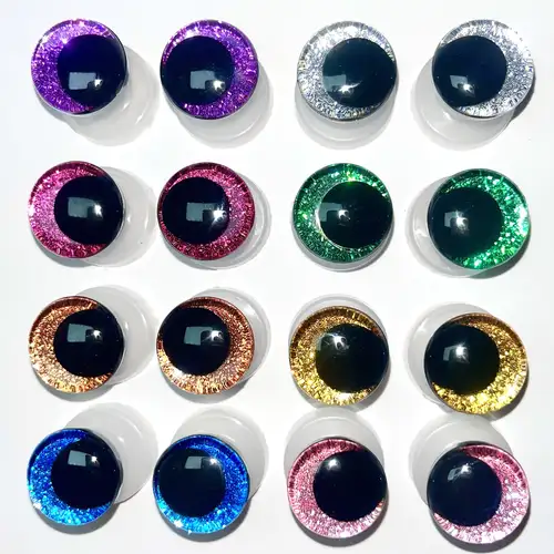Safety Eyes 100x Glitter Washer Accessories With Halloween Contact Lenses Safety Eyes 100x Glitter Washer Accessories With Halloween Contact Lenses